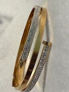 Adornia Gold Tone Arrow Cuff Bracelet - Gold Tone